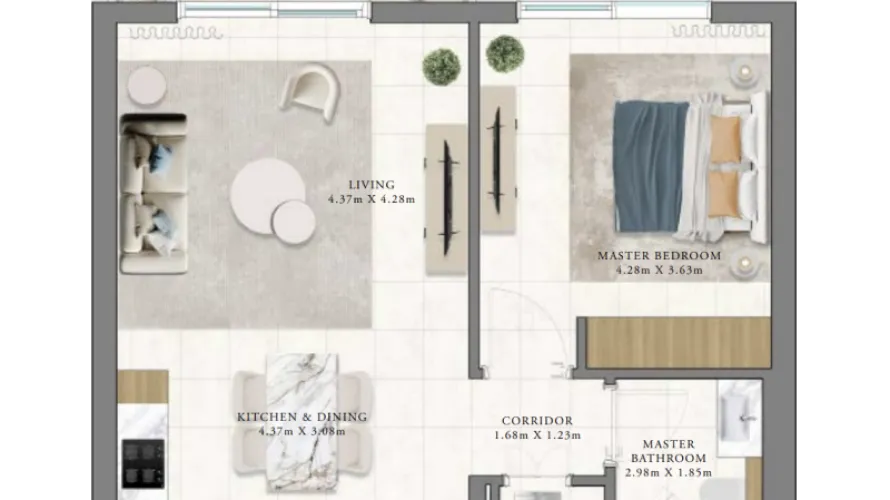 Apartamento de 1 dormitorio en Dubai Hills Estate, UAE No. 1188 № 1