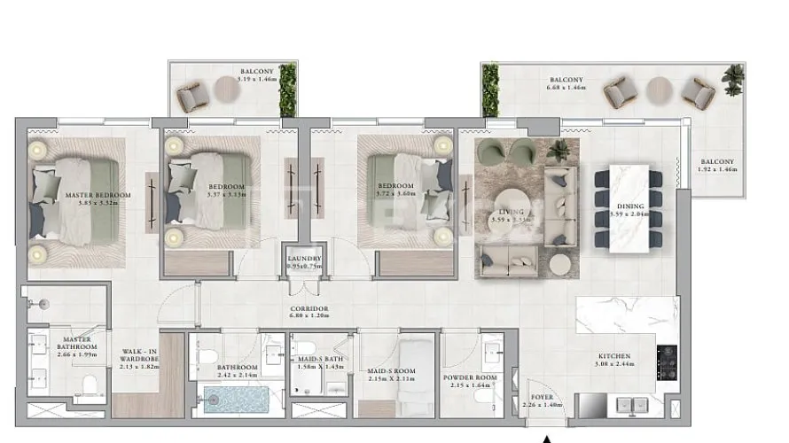Apartamento de 2 dormitorios en Dubai Hills Estate, UAE No. 1043 № 8
