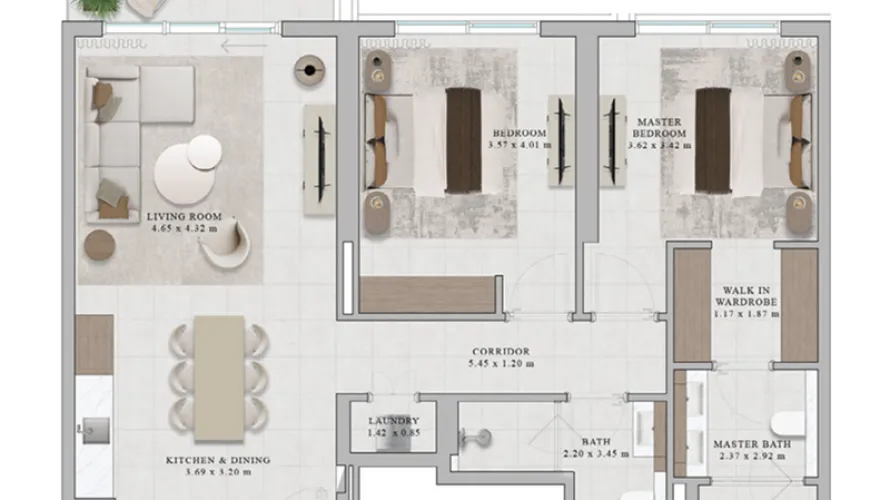 Apartamento de 1 dormitorio en Dubai Hills Estate, UAE No. 1184 № 2