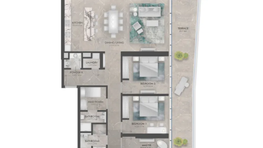 Apartamento de 1 dormitorio en Dubai Hills Estate, UAE No. 1186 № 8