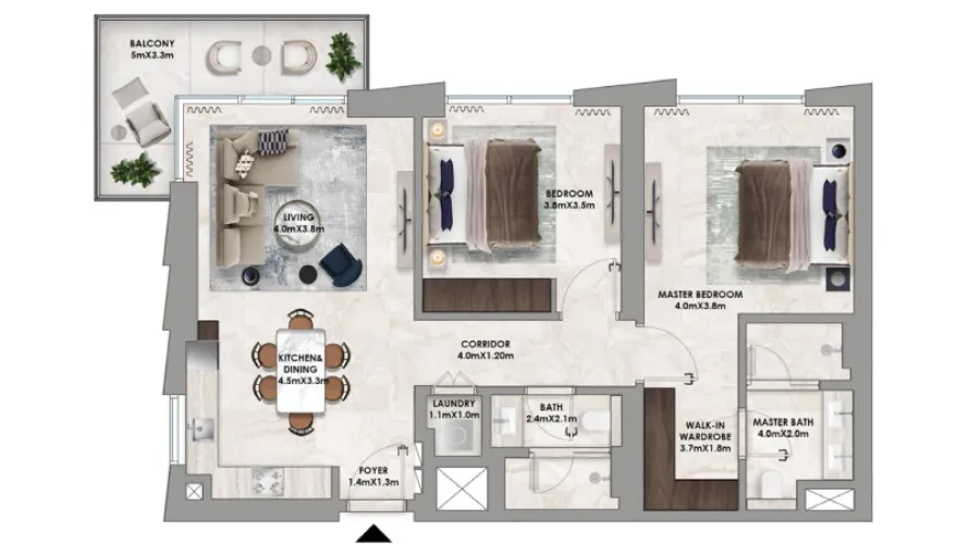 Apartamento de 1 dormitorio en Dubai Hills Estate, UAE No. 1187 № 3