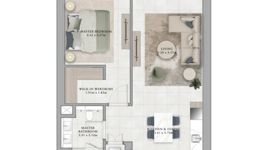 Apartamento de 1 dormitorio en Dubai Hills Estate, UAE No. 1196 № 3