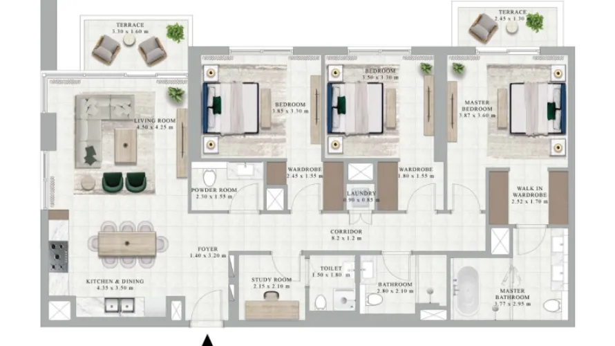 Apartamento de 1 dormitorio en Dubai Hills Estate, UAE No. 1197 № 4