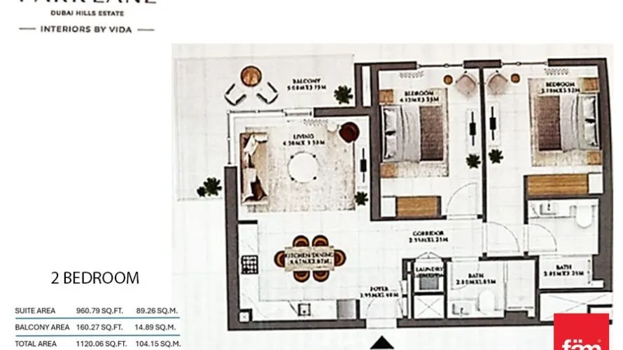 Apartamento de 2 dormitorios en Dubai Hills Estate, UAE No. 1052 № 8