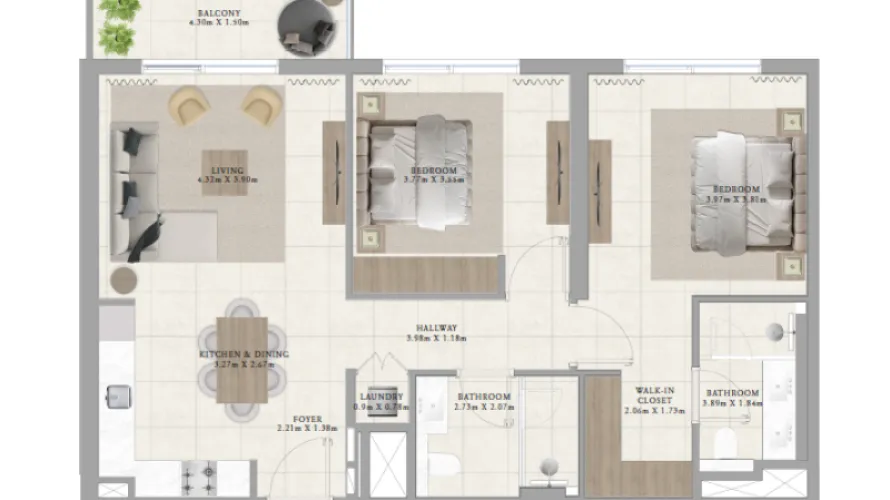 Apartamento de 1 dormitorio en Dubai Hills Estate, UAE No. 1194 № 2