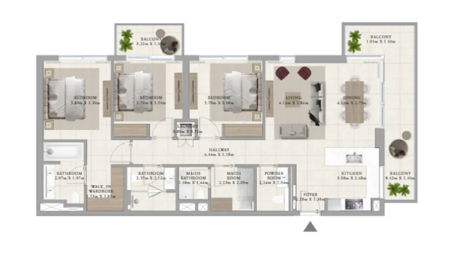 Apartamento de 1 dormitorio en Dubai Hills Estate, UAE No. 1191 № 3