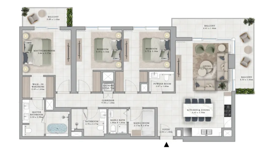 Apartamento de 1 dormitorio en Dubai Hills Estate, UAE No. 1196 № 1