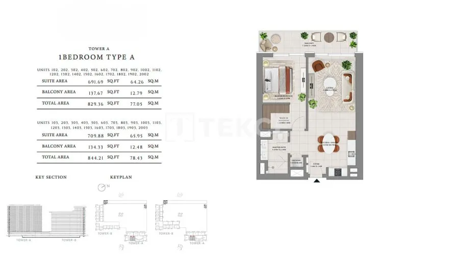 Apartamento de 1 dormitorio en Dubai Hills Estate, UAE No. 1067 № 8