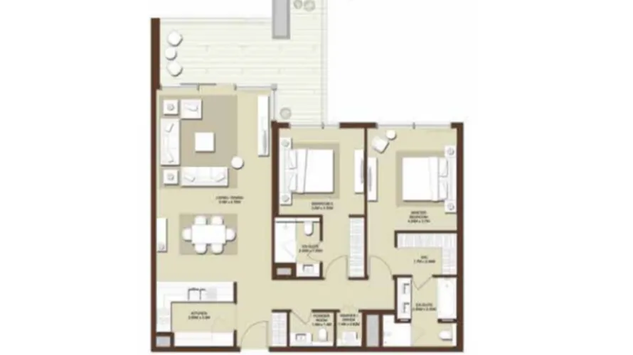 Apartamento de 2 dormitorios en Acacia, UAE No. 1263 № 1