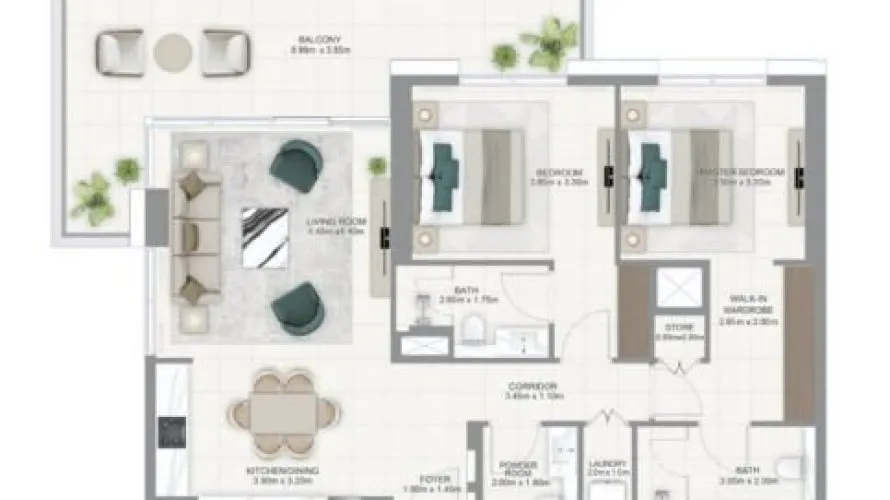 Apartamento de 1 dormitorio en Dubai Hills Estate, UAE No. 1396 № 1
