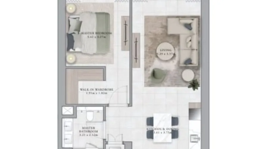 Apartamento de 1 dormitorio en Dubai Hills Estate, UAE No. 1397 № 6