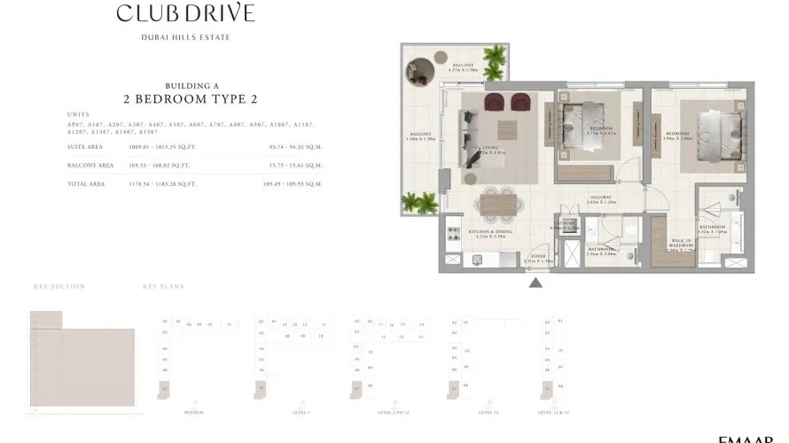 Apartamento de 1 dormitorio en Dubai Hills Estate, UAE No. 1402 № 3