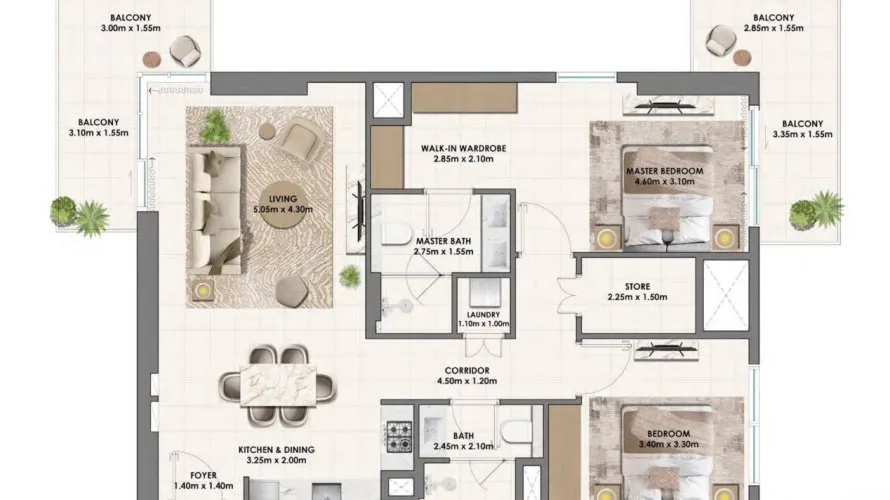 Apartamento de 1 dormitorio en Dubai Hills Estate, UAE No. 1390 № 2