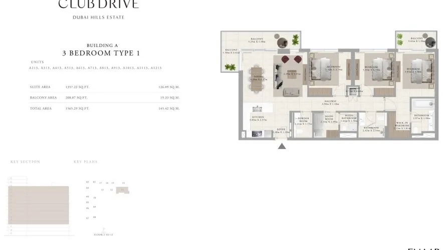 Apartamento de 1 dormitorio en Dubai Hills Estate, UAE No. 1402 № 4
