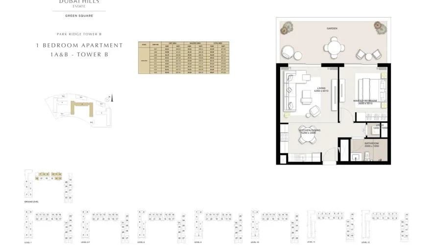 Apartamento de 1 dormitorio en Dubai Hills Estate, UAE No. 1751 № 2