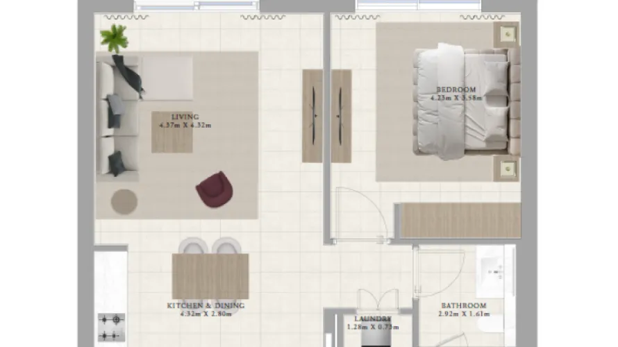 Appartement de 1 chambre à Dubai Hills Estate, UAE No. 1191 № 1