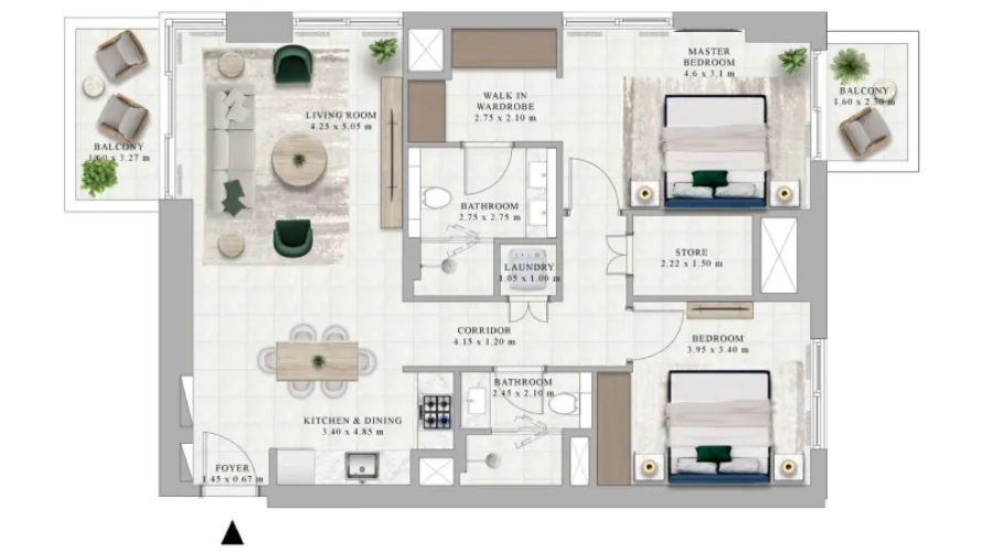 Appartement de 1 chambre à Dubai Hills Estate, UAE No. 1197 № 3