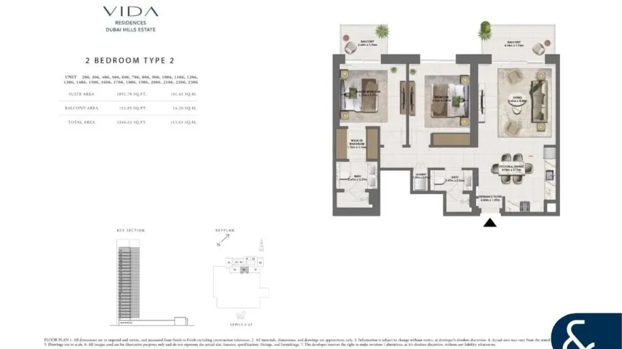 Appartement de 2 chambres à Dubai Hills Estate, UAE No. 1020 № 7