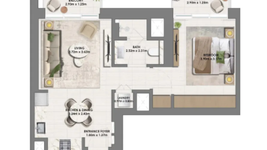 Appartement de 1 chambre à Dubai Hills Estate, UAE No. 1193 № 1