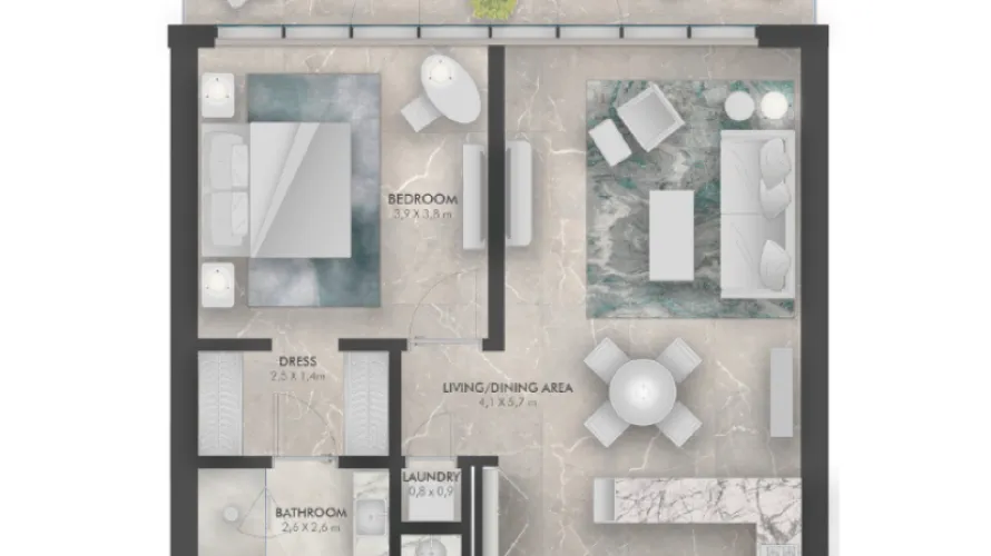 Appartement de 1 chambre à Dubai Hills Estate, UAE No. 1186 № 6