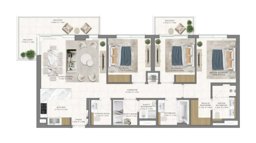 Appartement de 1 chambre à Dubai Hills Estate, UAE No. 1188 № 3