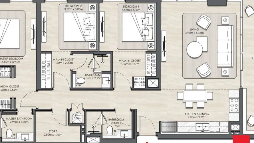 Appartement de 3 chambres à Dubai Hills Estate, UAE No. 1049 № 4