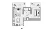 1 chambre Appartement plan d'étage «TYPE A1», Greencrest