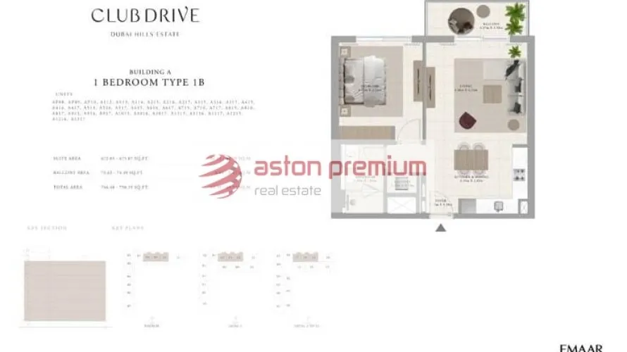 Appartement de 1 chambre à Dubai Hills Estate, UAE No. 1039 № 9