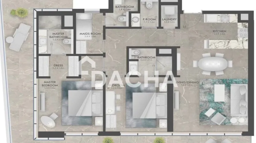Appartement de 2 chambres à Dubai Hills Estate, UAE No. 1549 № 17