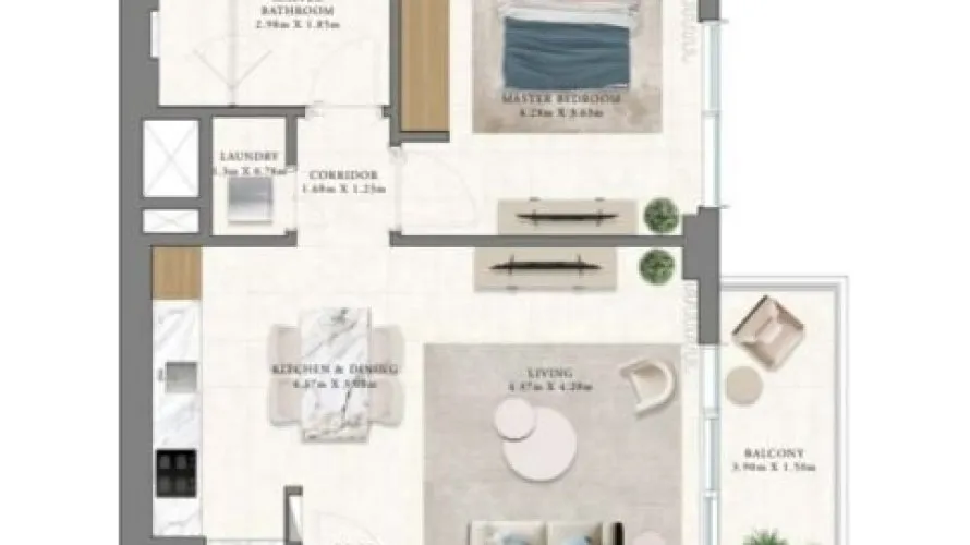 Appartement de 1 chambre à Dubai Hills Estate, UAE No. 1392 № 7