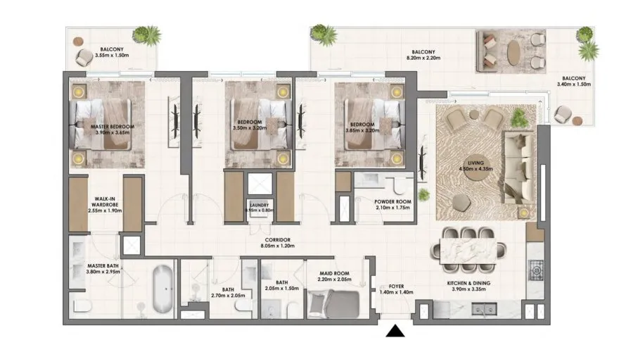 Appartement de 1 chambre à Dubai Hills Estate, UAE No. 1390 № 3