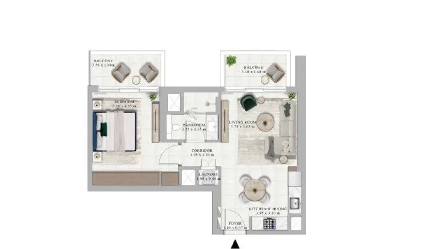 Appartement de 1 chambre à Dubai Hills Estate, UAE No. 1393 № 9