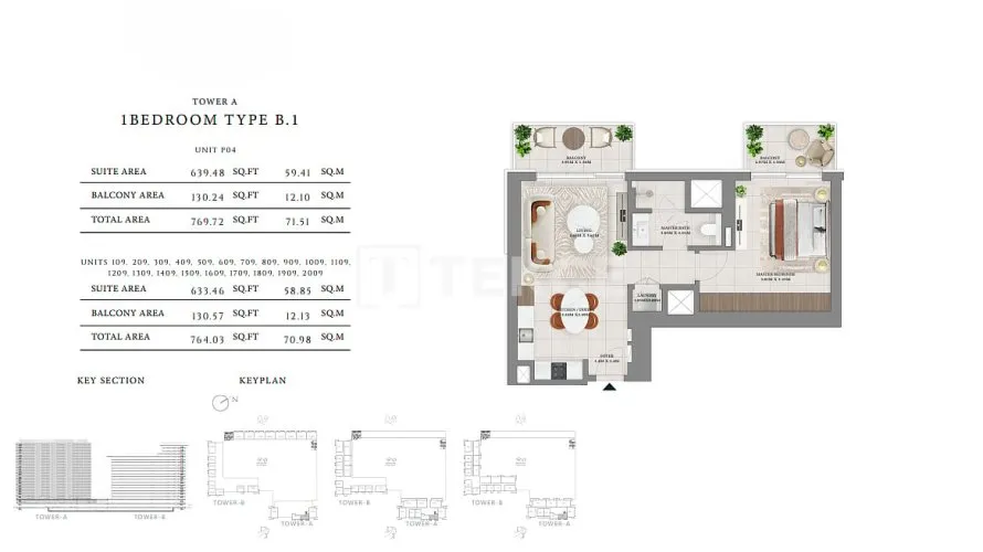 Appartement de 3 chambres à Dubai Hills Estate, UAE No. 1919