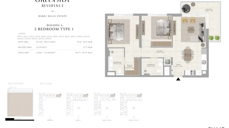 GREENSIDE RESIDENCE в Дубай Хилс Эстейт, ОАЭ №211 № 6