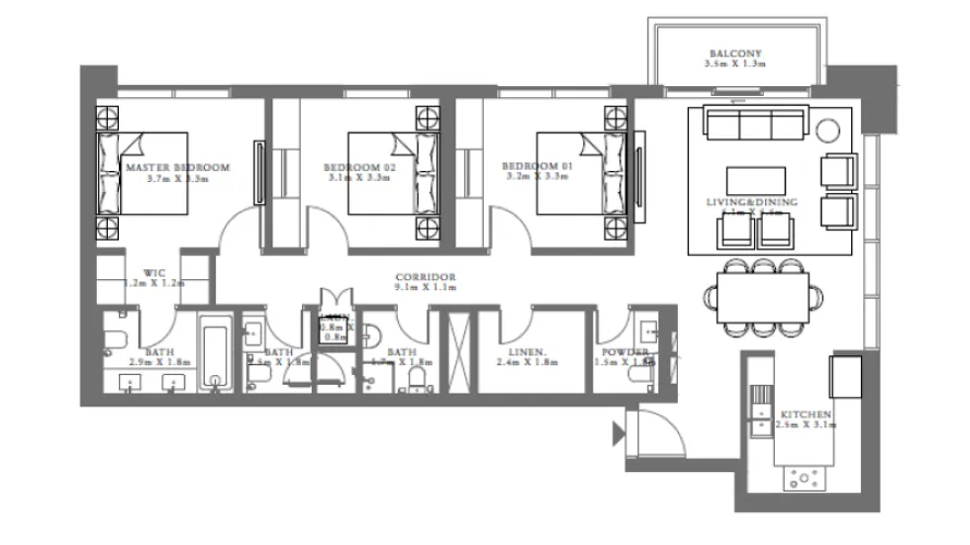 1 bedroom apartment for sale , Dubai Hills Estate, Dubai, UAE No. 1200 № 6