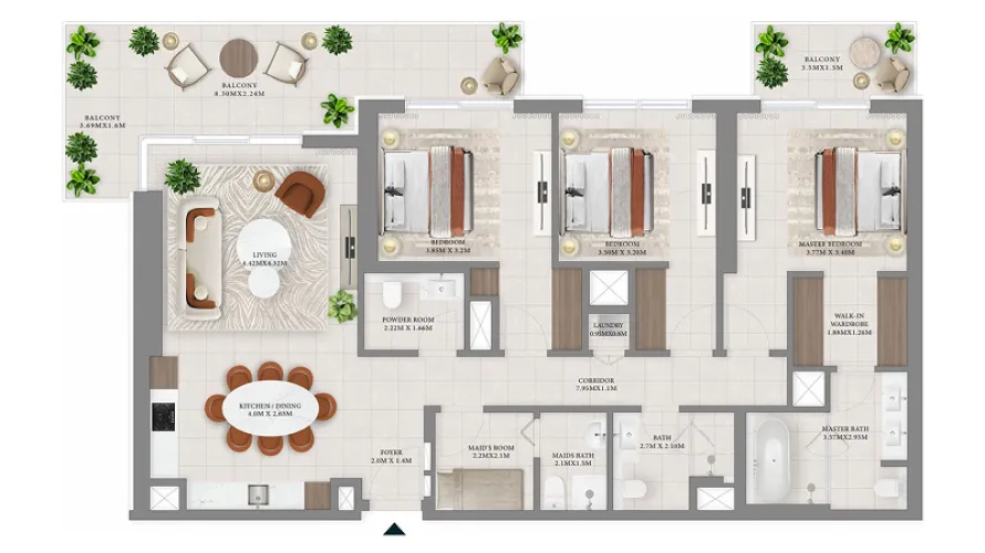 1 bedroom apartment for sale , Dubai Hills Estate, Dubai, UAE No. 1203 № 2