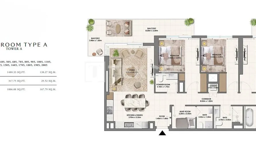 3 bedrooms apartment for sale , Dubai Hills Estate, Dubai, UAE No. 1114 № 9