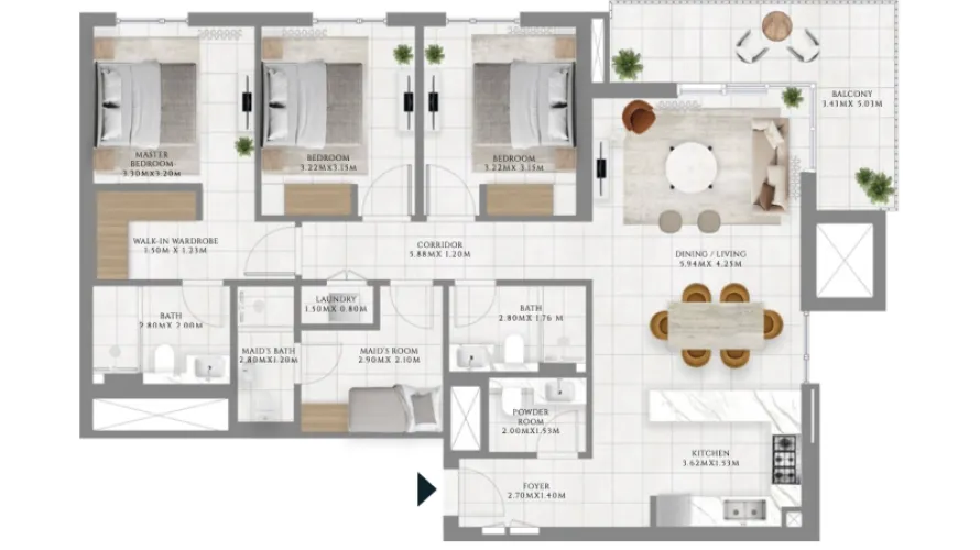 1 bedroom apartment for sale , Dubai Hills Estate, Dubai, UAE No. 1202 № 5