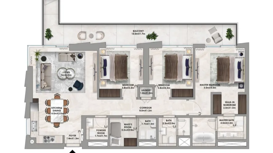 1 bedroom apartment for sale , Dubai Hills Estate, Dubai, UAE No. 1187 № 4