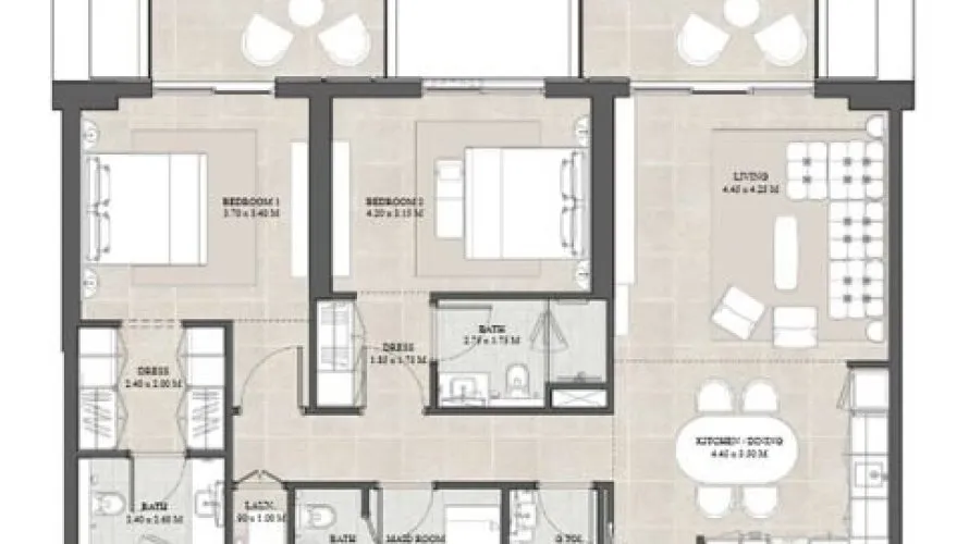 1 bedroom apartment for sale, Dubai Hills Estate, Dubai, UAE No. 1395 № 1