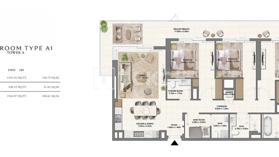 2 bedrooms apartment for sale, Dubai Hills Estate, Dubai, UAE No. 1915